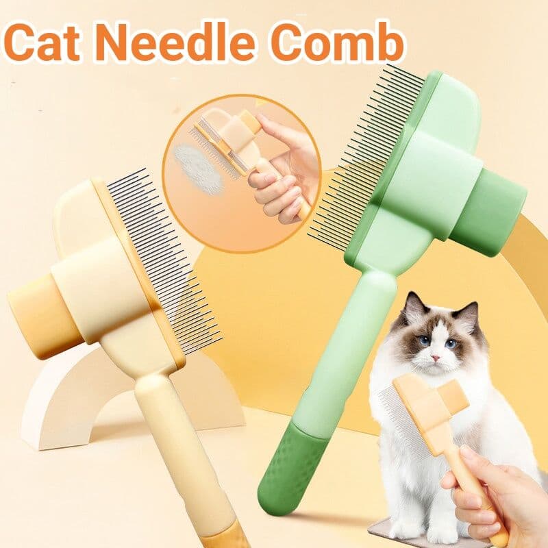 Pet Grooming Comb for Dogs and Cats with Release Button