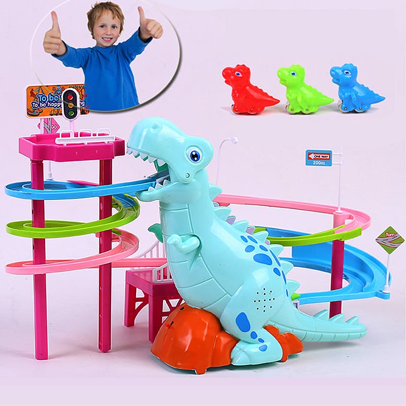 Dinosaur Slide Train Track Toy