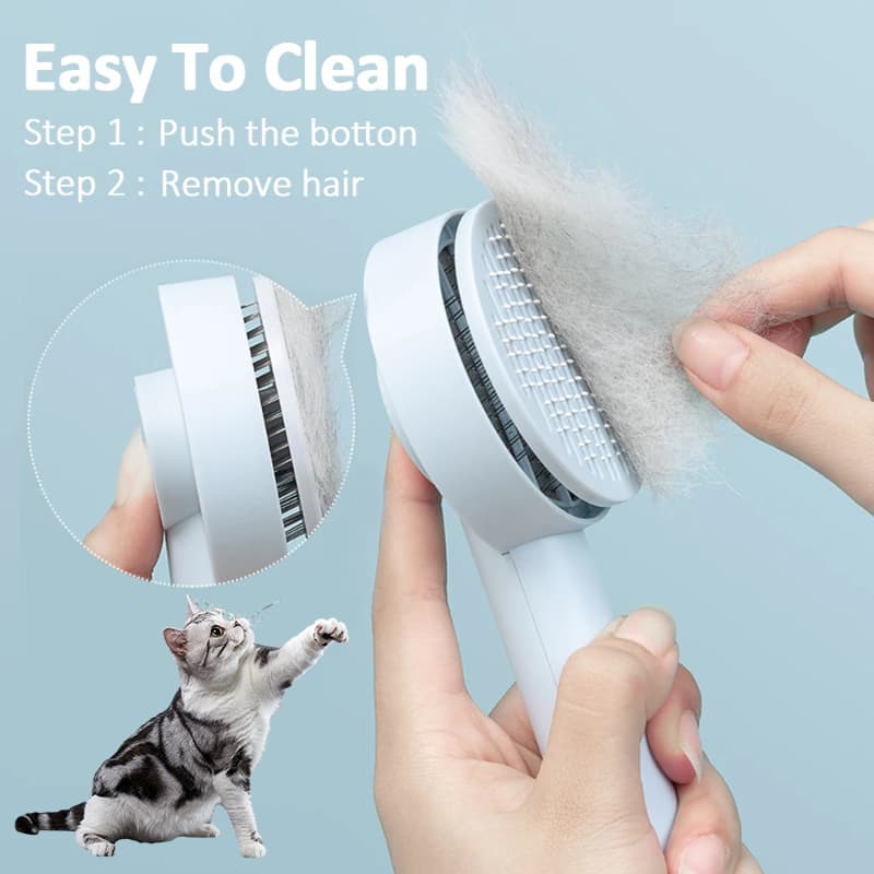 Pet Self-Cleaning Grooming Comb for Dogs and Cats