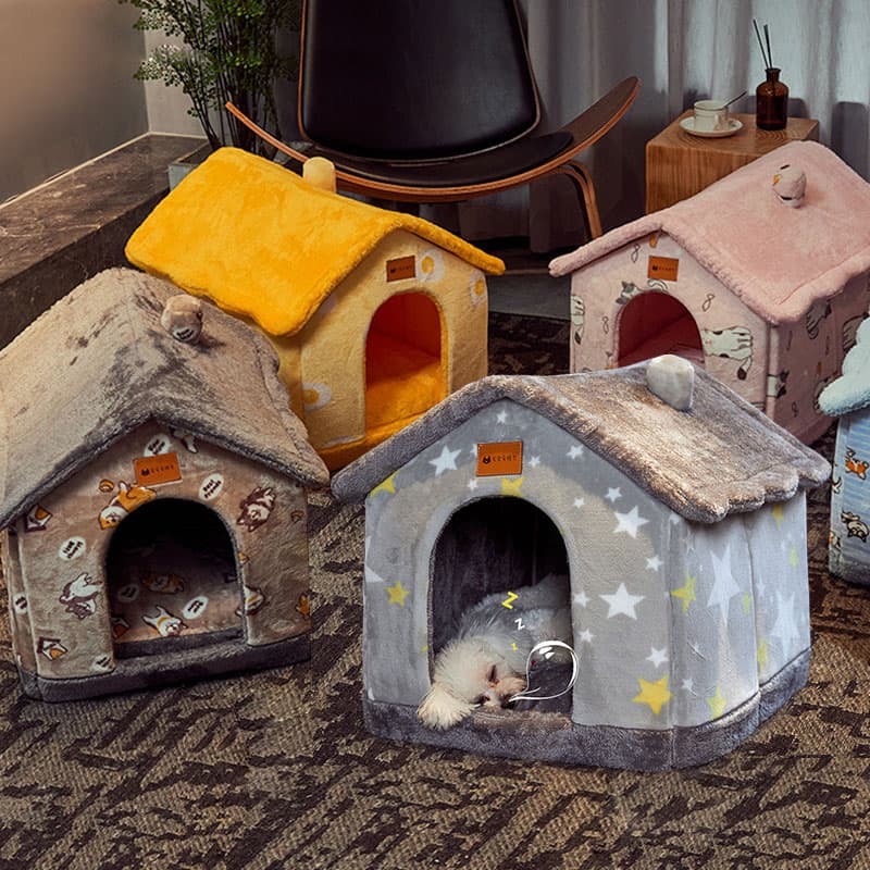 Foldable Pet Cave Bed for Cats and Small Dogs