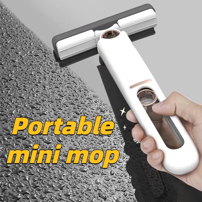 Portable Self-Squeeze Mini Mop for Desk & Window Cleaning