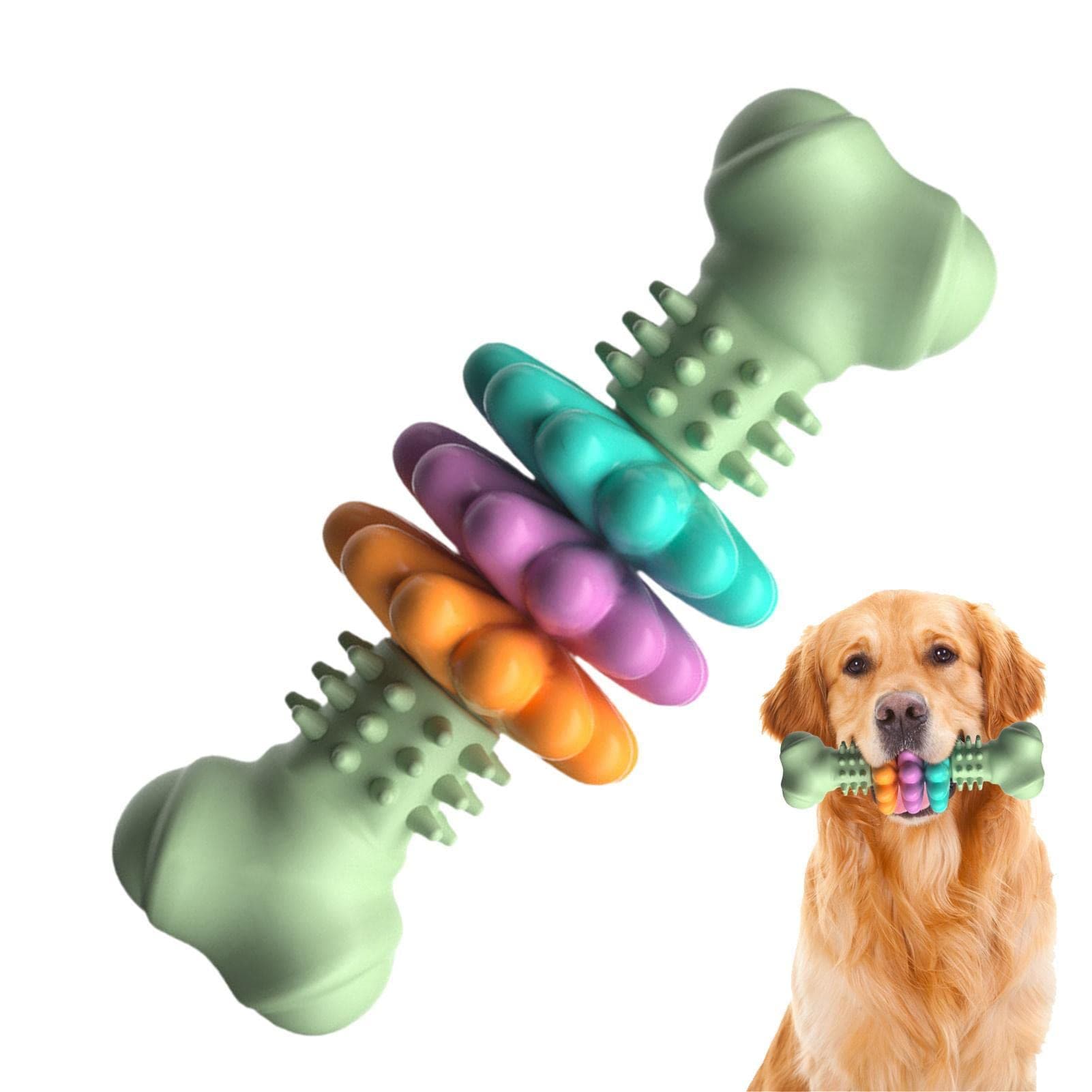 Durable TPR Dog Bone Chew Toy for Teeth Cleaning