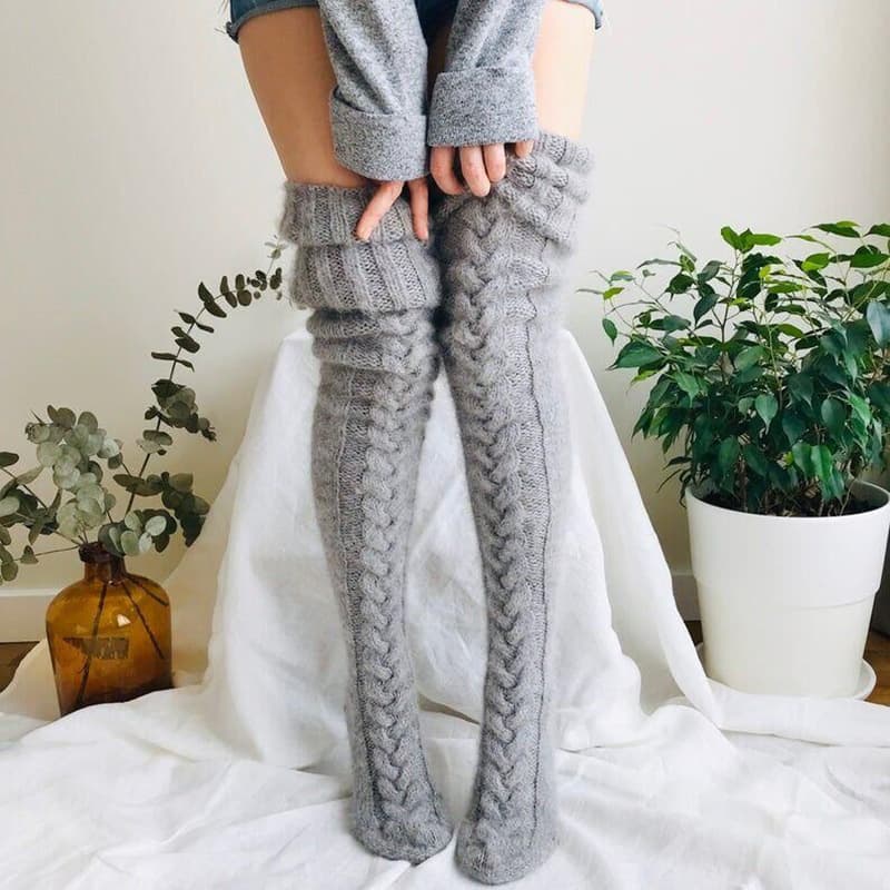 Women's Over-the-Knee Knit Winter Socks