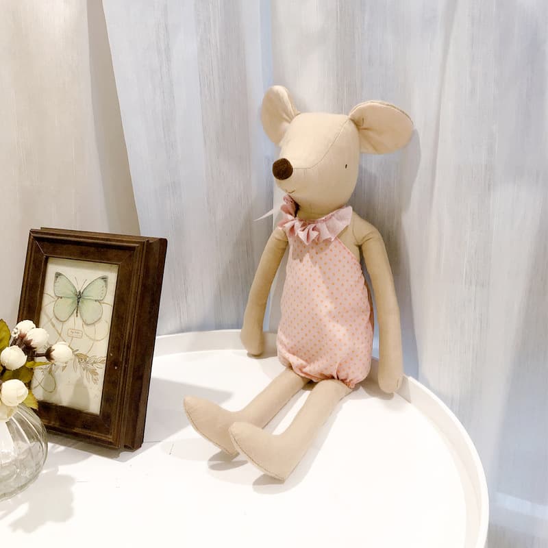 Cotton Linen Mouse Plush Toy for Children