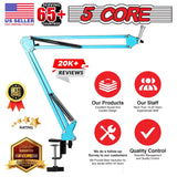 5Core Microphone Boom Arm Desk Stand with Adjustable Clamp
