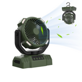 Outdoor Camping Fan with LED Light & Power Bank