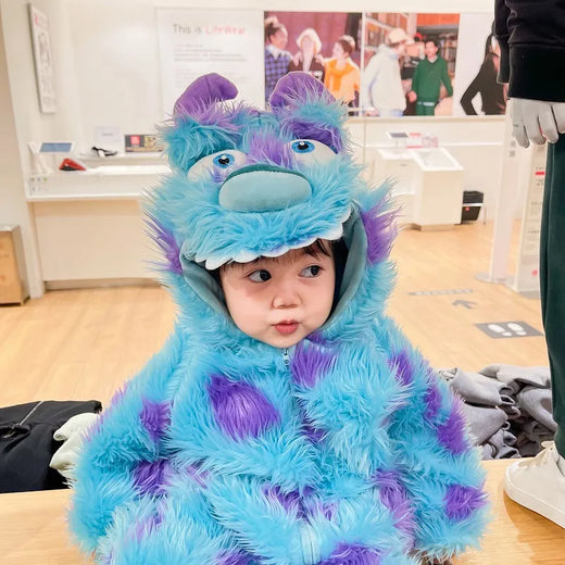 Animal Baby Jumpsuit with Hood and Zipper