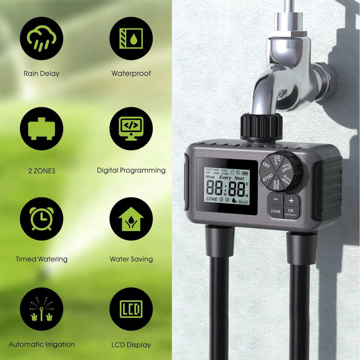Dual-Channel Automatic Watering Timer